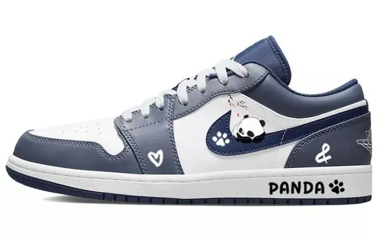 Кроссовки Air JORDAN 1 Vintage Basketball Shoes Women's Low-Top Blue White, синий
