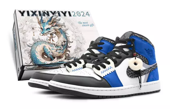 Кроссовки Air JORDAN 1 Vintage Basketball Shoes Women's High-Top Black White