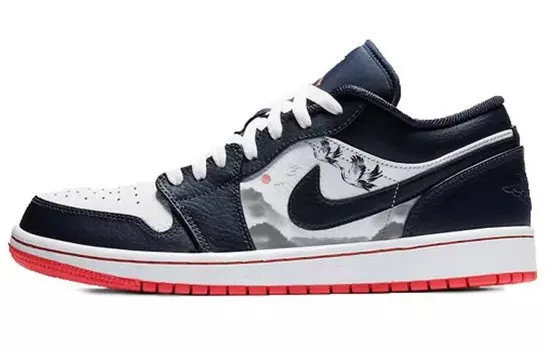 Кроссовки Air Jordan 1 Vintage Basketball Shoes Unisex Low-top Blue/white, синий
