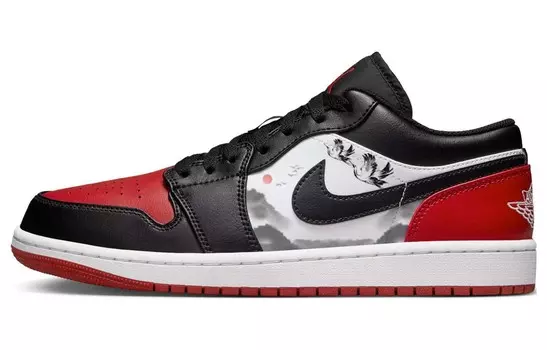 Кроссовки Air Jordan 1 Vintage Basketball Shoes Women's Low-top Red/Black, красный