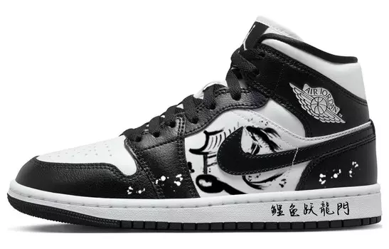 Кроссовки Air Jordan 1 Vintage Basketball Shoes Women's High-top Black/white, черный