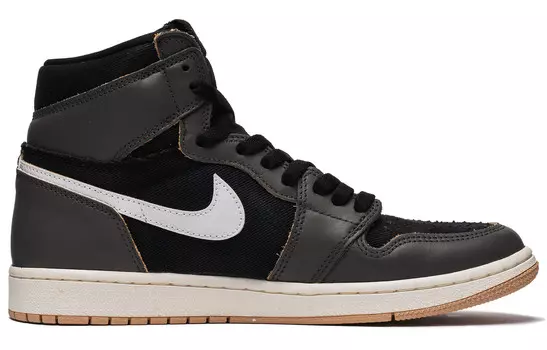 Кроссовки Air Jordan 1 Vintage Basketball Shoes Unisex High-top Black, коричневый