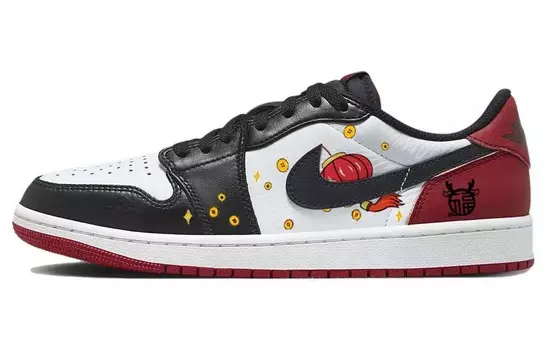 Кроссовки Air Jordan 1 Vintage Basketball Shoes Women's Low-top Black/Red, красный