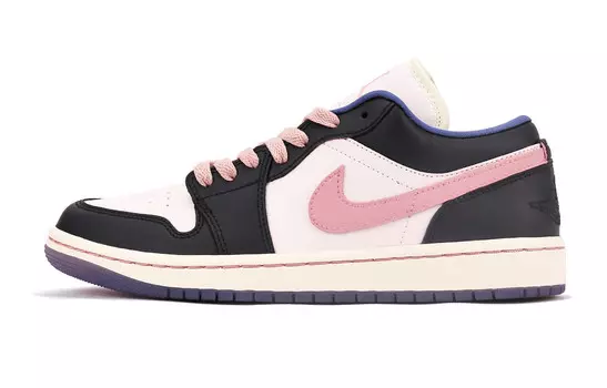 Кроссовки Air Jordan 1 Vintage Basketball Shoes Women's Low-top Black/Pink, черный/розовый