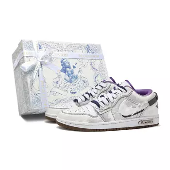 Кроссовки Air Jordan 1 Vintage Basketball Shoes Women's Low-top Grey/white, серый/белый