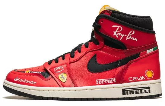 Кроссовки Air Jordan 1 Vintage Basketball Shoes Unisex High-top Red, красный