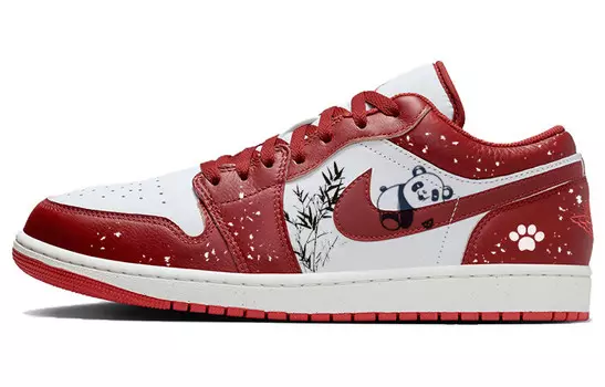 Кроссовки Air Jordan 1 Vintage Basketball Shoes Men Low-top Red/white, красный