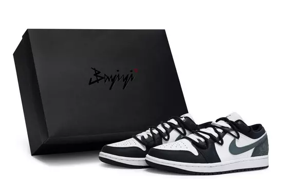 Кроссовки Air Jordan 1 Vintage Basketball Shoes Men Low-top Blue, синий