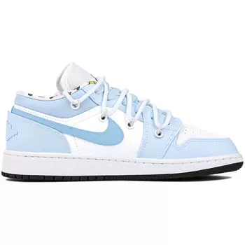 Кроссовки Air Jordan 1 Vintage Basketball Shoes Women's Low-top White/blue, белый
