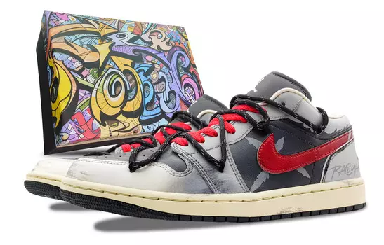 Кроссовки Air Jordan 1 Vintage Basketball Shoes Women's Low-top Black, черный