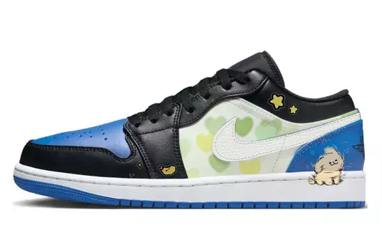 Кроссовки Air JORDAN 1 Vintage Basketball Shoes Women's Low-Top Blue White