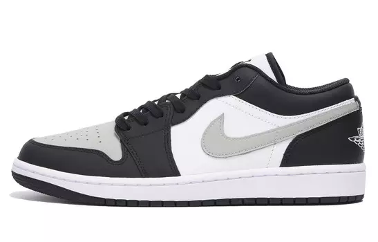 Кроссовки Air Jordan 1 Vintage Basketball Shoes Men Low-top Core Black/Solid Gray/Flash Red, светло-серый