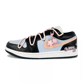 Кроссовки Air Jordan 1 Vintage Basketball Shoes Women's Low-top Black, черный