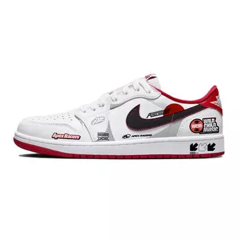 Кроссовки Air Jordan 1 Vintage Basketball Shoes Unisex Low-top White/red, красный