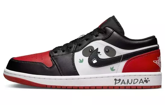 Кроссовки Air Jordan 1 Vintage Basketball Shoes Men Low-top Black/Red, красный