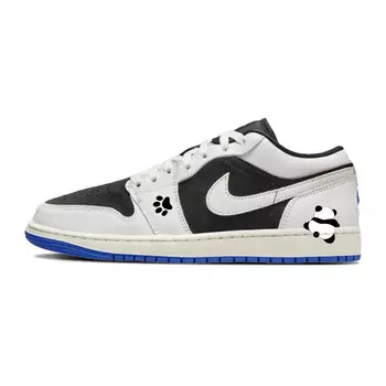 Кроссовки Air Jordan 1 Vintage Basketball Shoes Men Low-top White/black, черный/белый