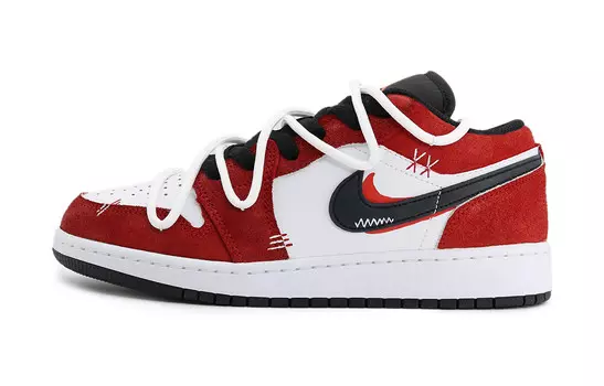 Кроссовки Air Jordan 1 Vintage Basketball Shoes Women's Low-top Red/Black, цвет Burgundy
