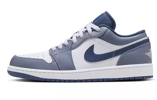 Кроссовки Air JORDAN 1 Vintage Basketball Shoes Men Low-Top Blue White