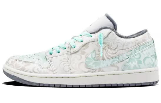 Кроссовки Air Jordan 1 Vintage Basketball Shoes Women's Low-top Gray/Blue, светло-серый