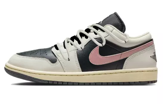 Кроссовки Air Jordan 1 Vintage Basketball Shoes Women's Low-top Pink, черный
