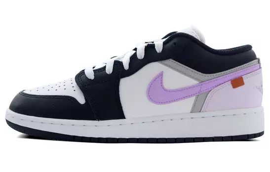 Кроссовки Air Jordan 1 Vintage Basketball Shoes Women's Low-top Gray, светло-фиолетовый