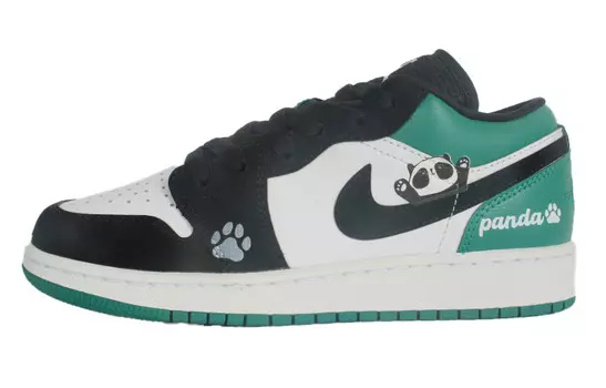 Кроссовки Air Jordan 1 Vintage Basketball Shoes Women's Low-top Green/black, зеленый
