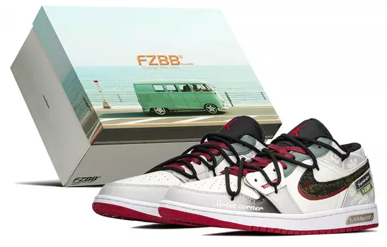 Кроссовки Air Jordan 1 Vintage Basketball Shoes Men Low-top Grey/green, зеленый