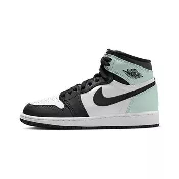 Кроссовки Air Jordan 1 Vintage Basketball Shoes Unisex High-top Black/white/green, зеленый
