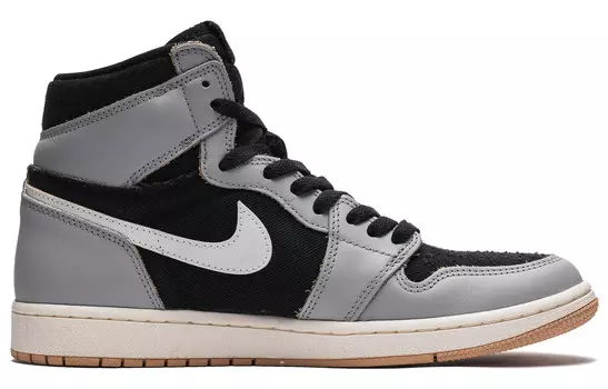 Кроссовки Air Jordan 1 Vintage Basketball Shoes Unisex High-top Black, серый