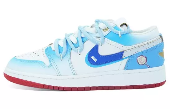 Кроссовки Air Jordan 1 Vintage Basketball Shoes Women's Low-top Blue/white, голубой