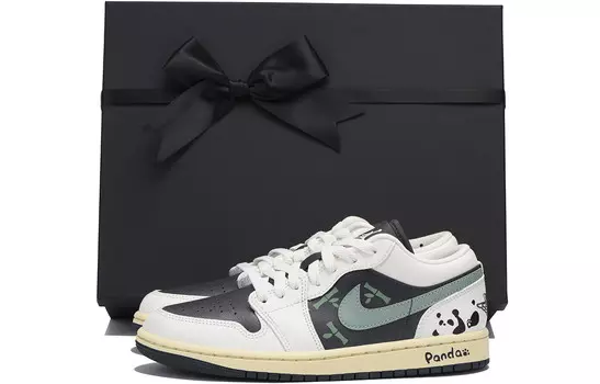 Кроссовки Air Jordan 1 Vintage Basketball Shoes Unisex Low-top Green, черный