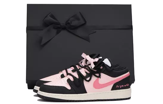 Кроссовки Air Jordan 1 Vintage Basketball Shoes Women's Low-top Pink, розовый