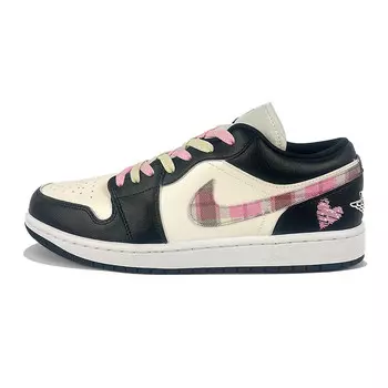 Кроссовки Air Jordan 1 Vintage Basketball Shoes Women's Low-top Black, черный