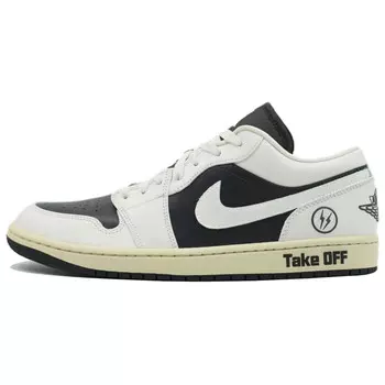Кроссовки Air Jordan 1 Vintage Basketball Shoes Women's Low-top Beige, цвет Lightning Oreo