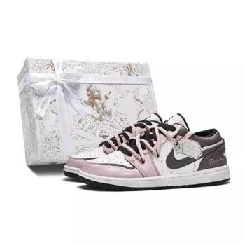 Кроссовки Air Jordan 1 Vintage Basketball Shoes Men Low-top Pink/Black, черный