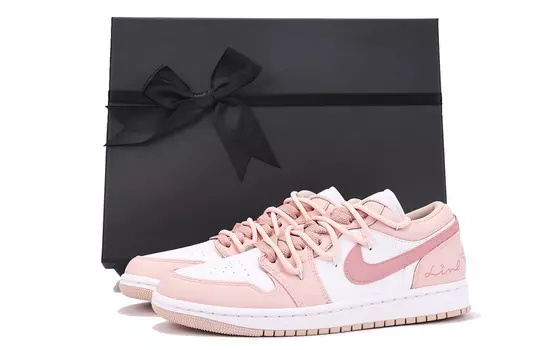 Кроссовки Air Jordan 1 Vintage Basketball Shoes Unisex Low-top Pink, розовый