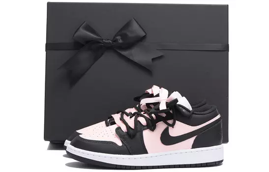 Кроссовки Air JORDAN 1 Vintage Basketball Shoes Women's Low-Top Black Pink