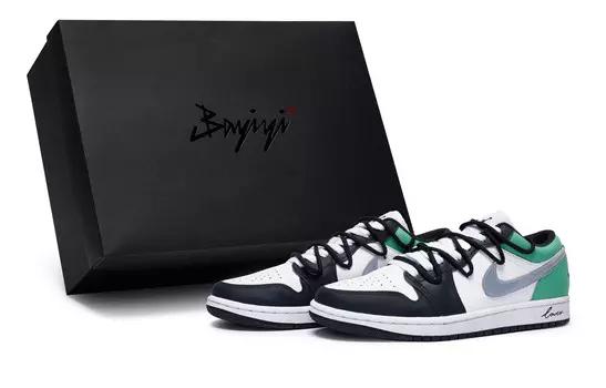 Кроссовки Air Jordan 1 Vintage Basketball Shoes Women's Low-top Green, зеленый