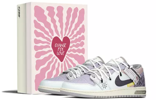 Кроссовки Air Jordan 1 Vintage Basketball Shoes Women's Low-top Light Purple, светло-фиолетовый