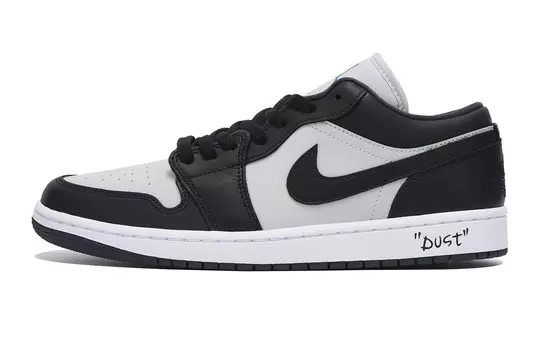 Кроссовки Air Jordan 1 Vintage Basketball Shoes Unisex Low-top Dark Gray, черный