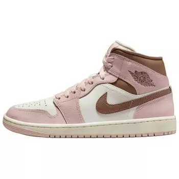 Кроссовки Air Jordan 1 Vintage Basketball Shoes Women's Mid-top Pink/white, белый
