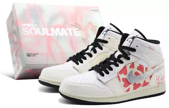 Кроссовки Air Jordan 1 Vintage Basketball Shoes Men High-top Red/White, красный