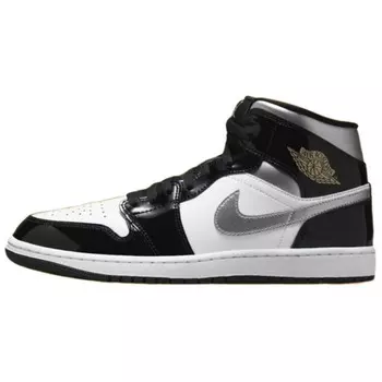 Кроссовки Air Jordan 1 Vintage Basketball Shoes Men Mid-top Black/White, черный/белый