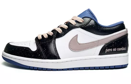 Кроссовки Air Jordan 1 Vintage Basketball Shoes Men Low-top Black Pink White, черный