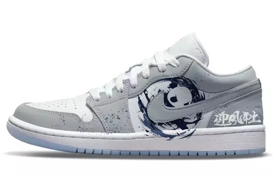Кроссовки Air Jordan 1 Vintage Basketball Shoes Women's Low-top Grey/white, светло-серый
