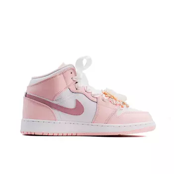 Кроссовки Air Jordan 1 Vintage Basketball Shoes Women's Mid-top Pink/white, розовый