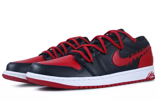 Кроссовки Air Jordan 1 Vintage Basketball Shoes Men Low-top Black, черный