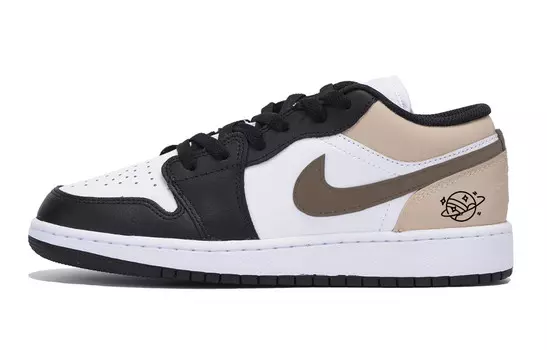 Кроссовки Air Jordan 1 Vintage Basketball Shoes Men Low-top Back/Brown, черный