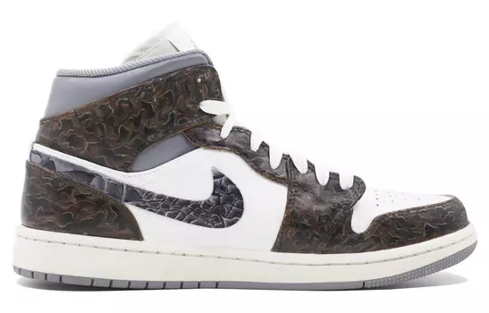 Кроссовки Air Jordan 1 Vintage Basketball Shoes Men Mid-top Brown/White, коричневый