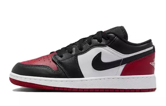 Кроссовки Air Jordan 1 Vintage Basketball Shoes Women's Low-top Red/white, черный/красный/белый/серебряный
